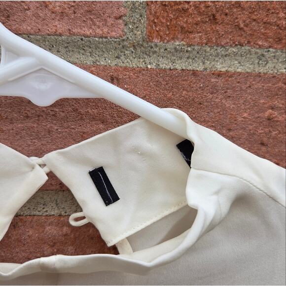 Theory Silk Highneck Dolman Blouse Small Ecru - Picture 3 of 9